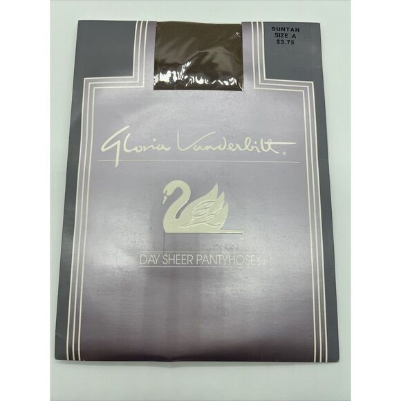 Vintage Gloria Vanderbilt Day Sheer Pantyhose Size C Coffee 100% Nylon - Picture 1 of 8